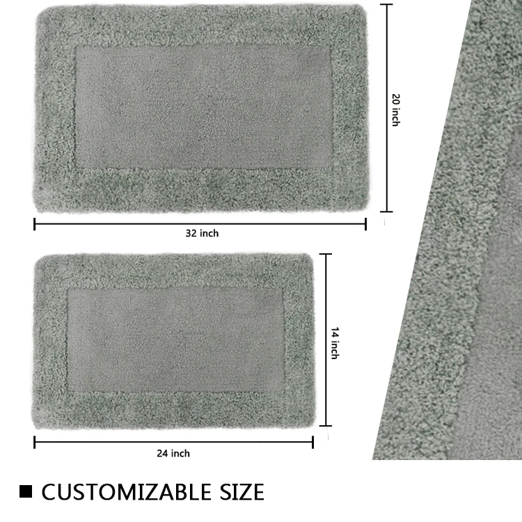 
China High Quality Comfortable Shaggy Tufting Bathroom Mat Set 