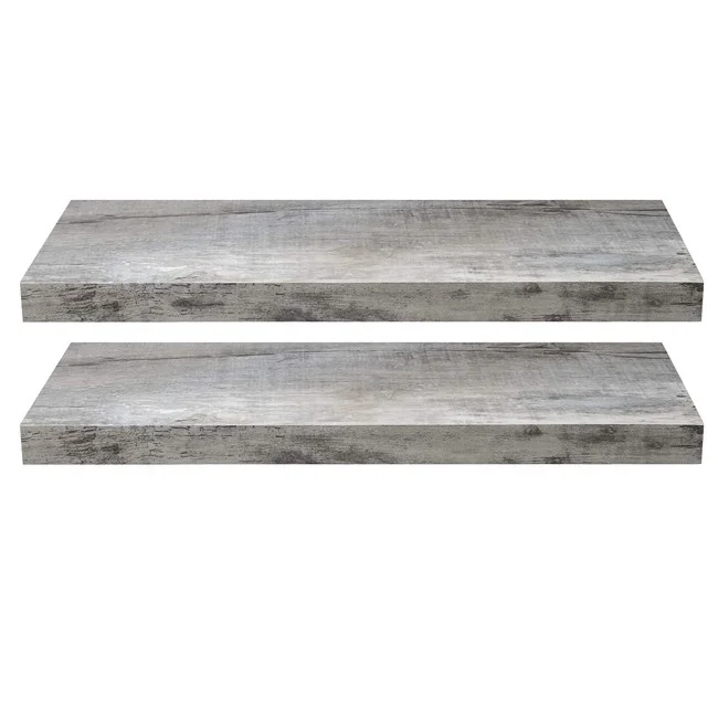 White 3 Piece Floating Wall Mounted Shelves Wooden MDF Floating TV shelves  For Wall