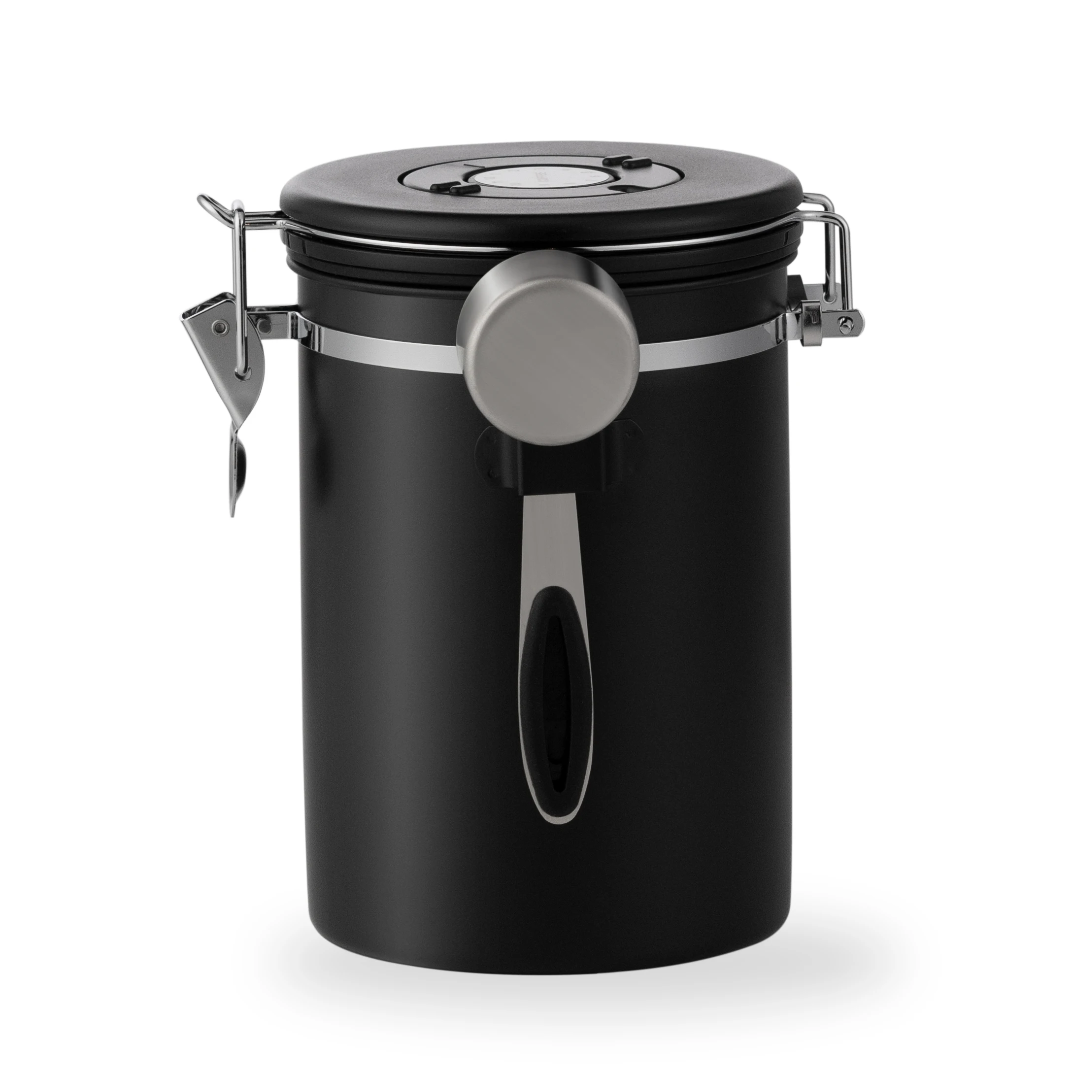 Storage Tank 304 Stainless Steel Exhaust Valve Dustproof with Cover Sealed Coffee Bean Ground Coffee Sealed Tank Storage Tank