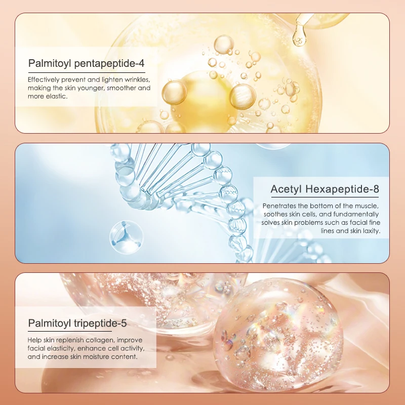 Wholesale Peptide Anti-wrinkle Face Serum, Increase Skin Elasticity Reduce The Look of Wrinkles