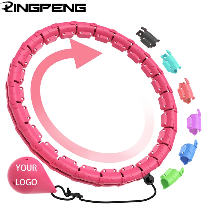 Smart Adjustable Detachable Loss Weight Burn Calorie Exercise Ring Weighted Fitness Exercise Pilates Hoop