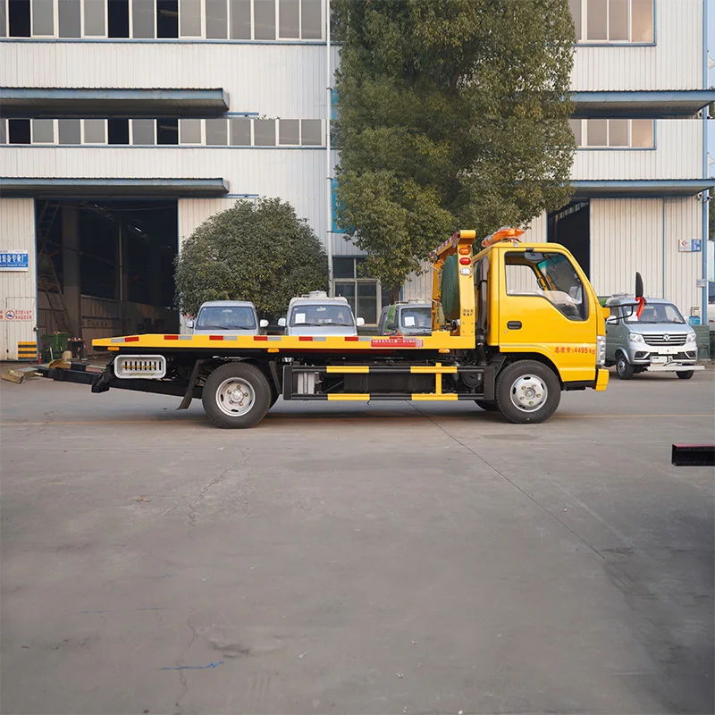 1SUZU ELF 4x2 Flatbed Towing Truck Platform Wrecker Road Rescue Tow Truck