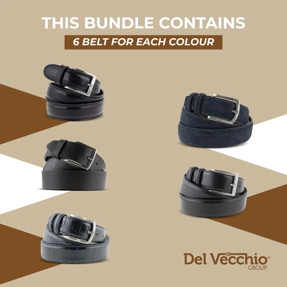 Handmade Customizable Classic Jeans Leather Belt for Men High Quality and Durable Made in Italy with Metal Buckle