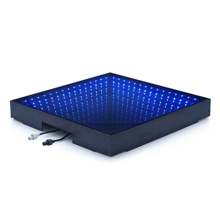 LED Floor Dancing 3d Light Mirror Led Pixel Dance Floor Mat Wireless Magnetic Tiles Glass Panel For Wedding Party