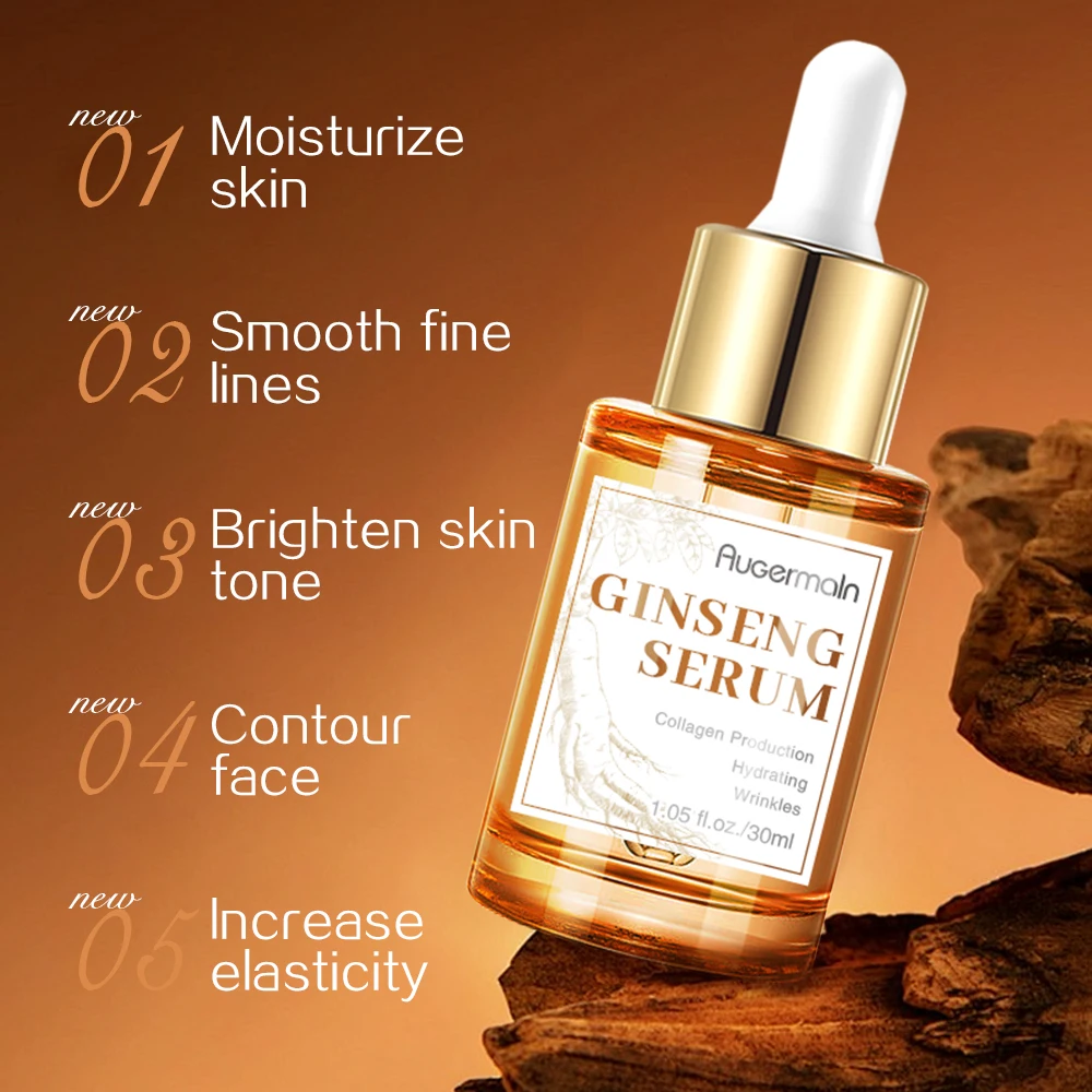 Private Label Korean Vegan Face Beauty Skin Care Anti Ages Ginseng Serum Antiwrinkle Facial Serum Moisturizing Serum for Face