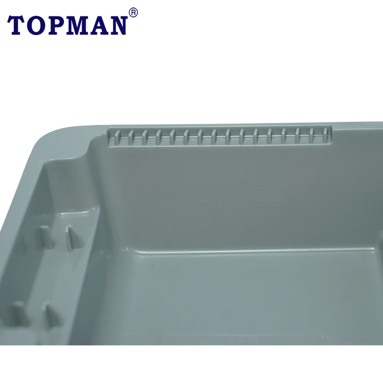 Topman 4 inch  Black Plastic Paint Tray For Mini Paint Roller