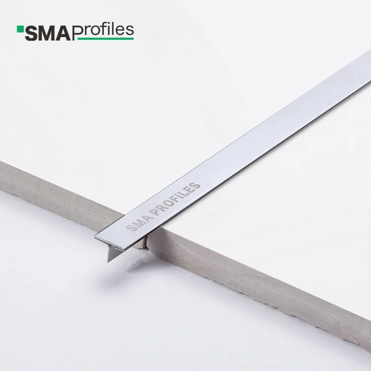 SMAProfiles foshan metal decorative TV ceramic metal strip stainless steel tile trim