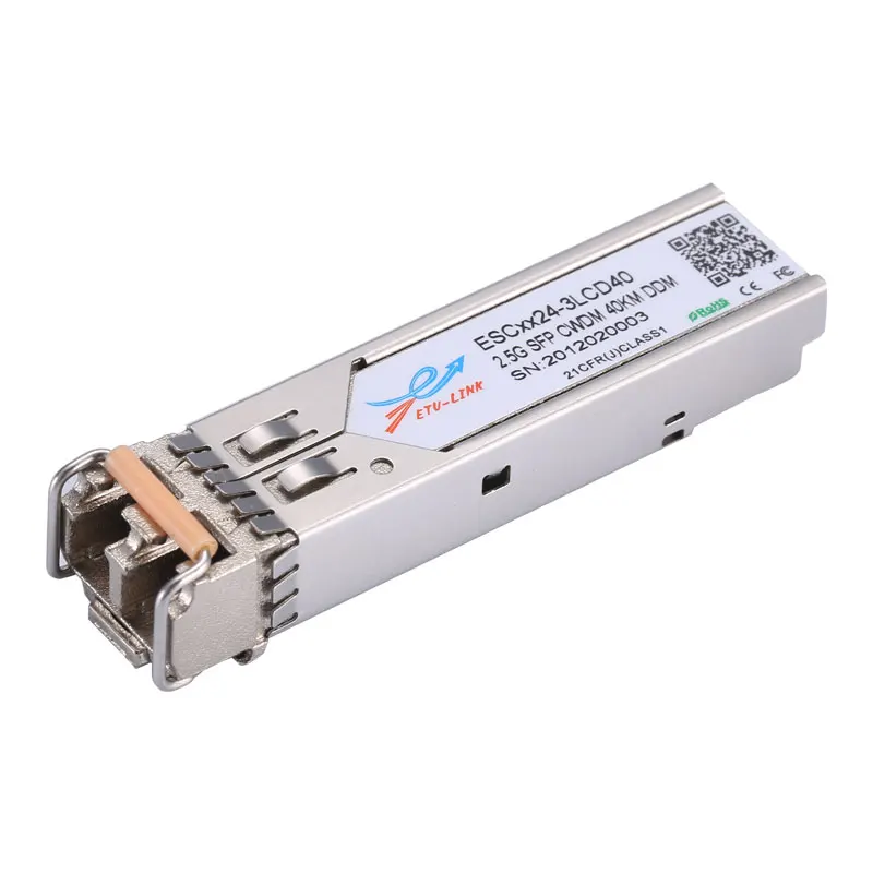 ETU-Link 2.5G SFP CWDM 1470~1610nm 40KM DDM LC Fiber Optical Transceiver SFP Modules