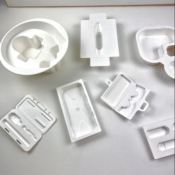 Eco  Friendly  Biodegradable Molded Pulp Products the thermoformable trays  plastic replaced insert Storage package  box