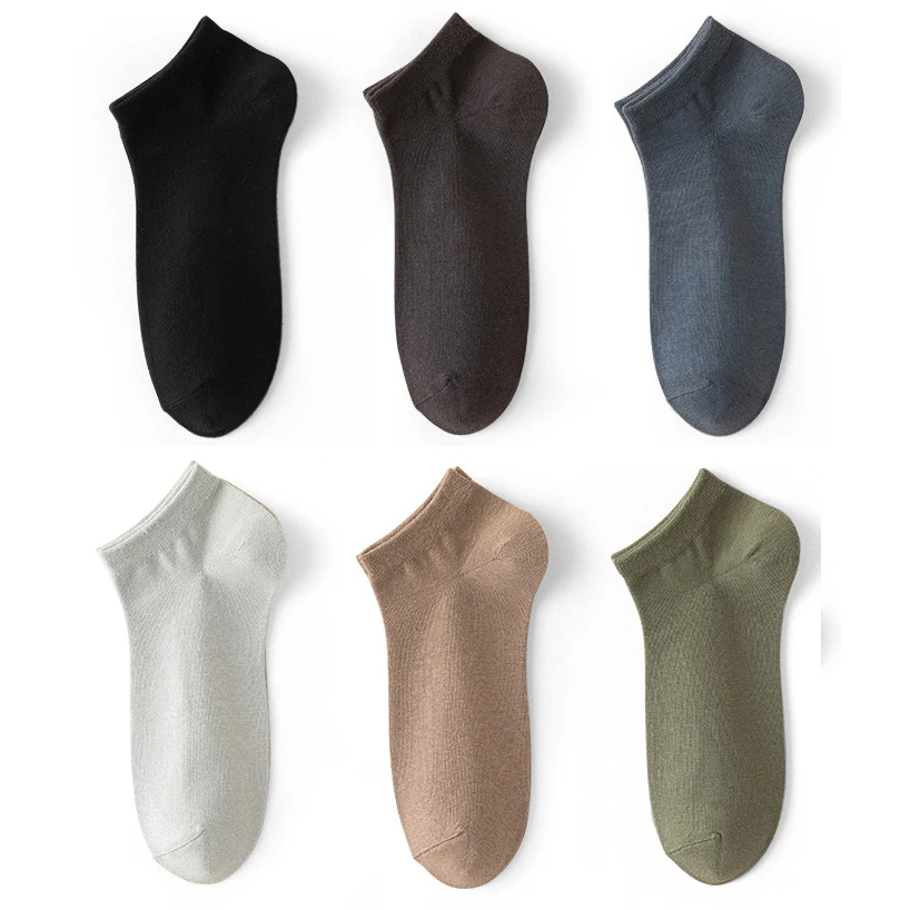 Wholesale Custom Solid Color Women Man Sock Black White Low Cut Sox High Quality Colored Cotton Ankle Sock