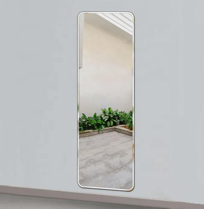 30x120cm wall sticker mirror full-length dressing long mirror hanging decorative bathroom wall frameless beveled mirror