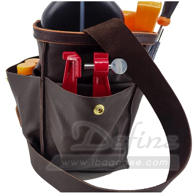 Custom Leather Chainsaw Bar Oil Tool Tote Carry Bag Chainsaw Accessory Tool Bag