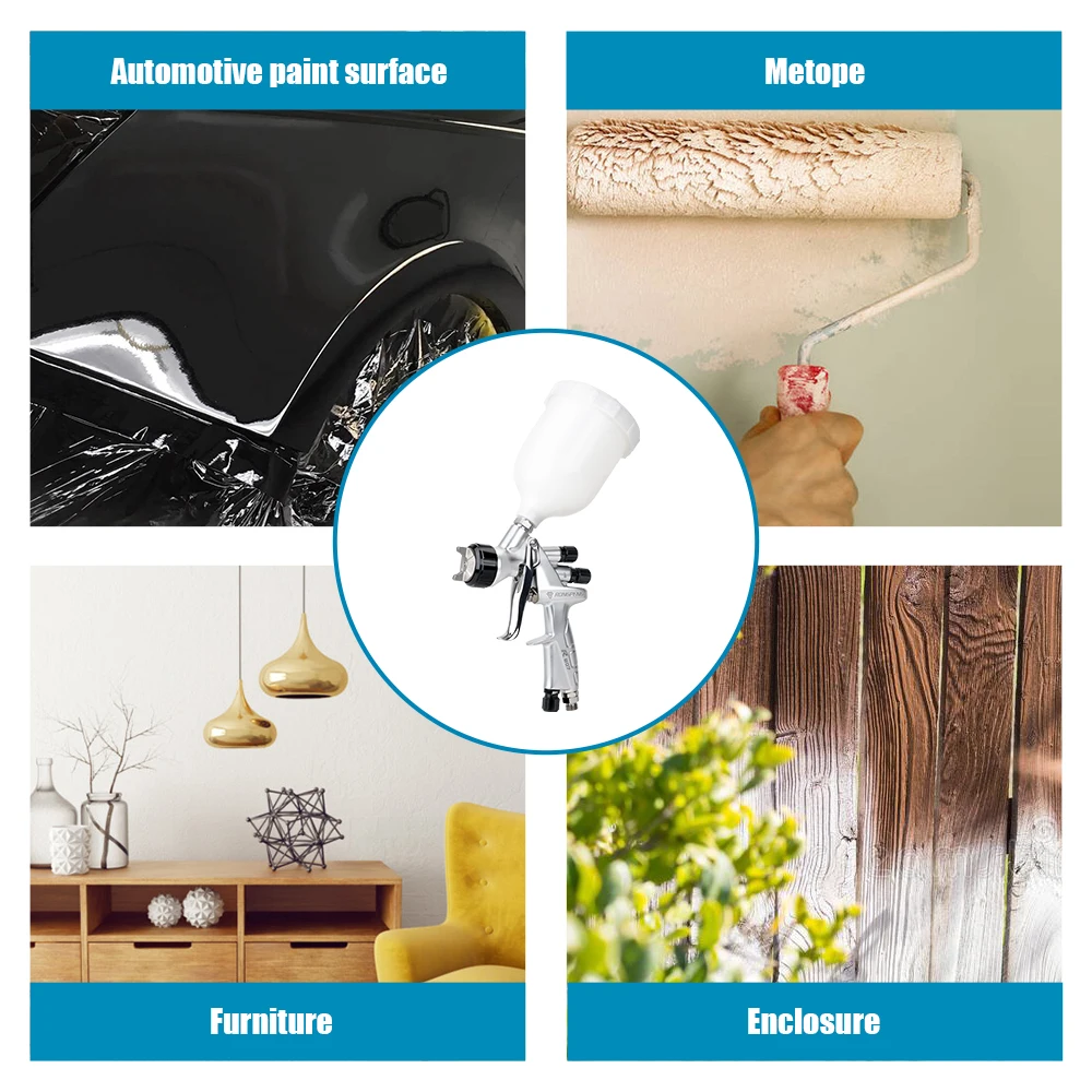 RONGPENG R807 Atomization Pneumatic Car Auto 1.3mm Air Aluminium Paint Coating Undercoating Hand Tools Air Color Spray Gun