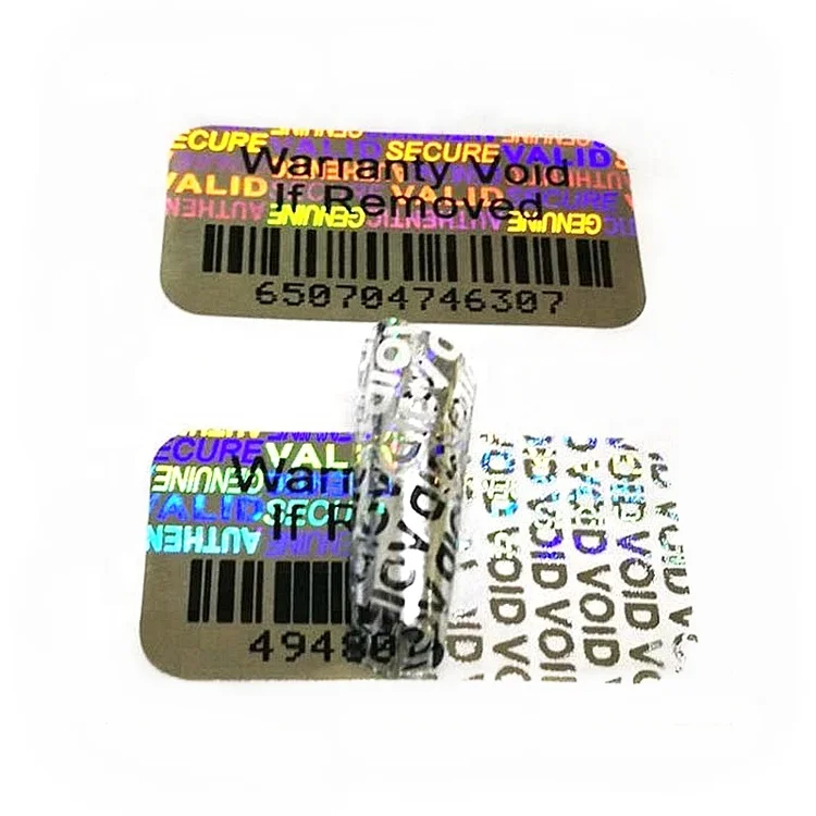 Custom Logo 3D Hologram Security Sticker Barcode/QR Code/Serial Number