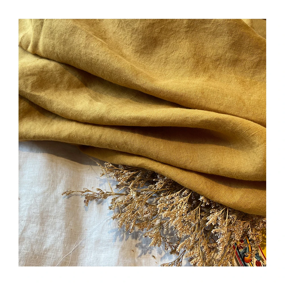  LZ organic stone washed linen 100% pure french flax