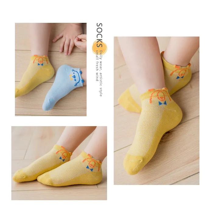 
Summer Wholesale Stylish Custom Design No Show Breathable Mesh Children Socks 