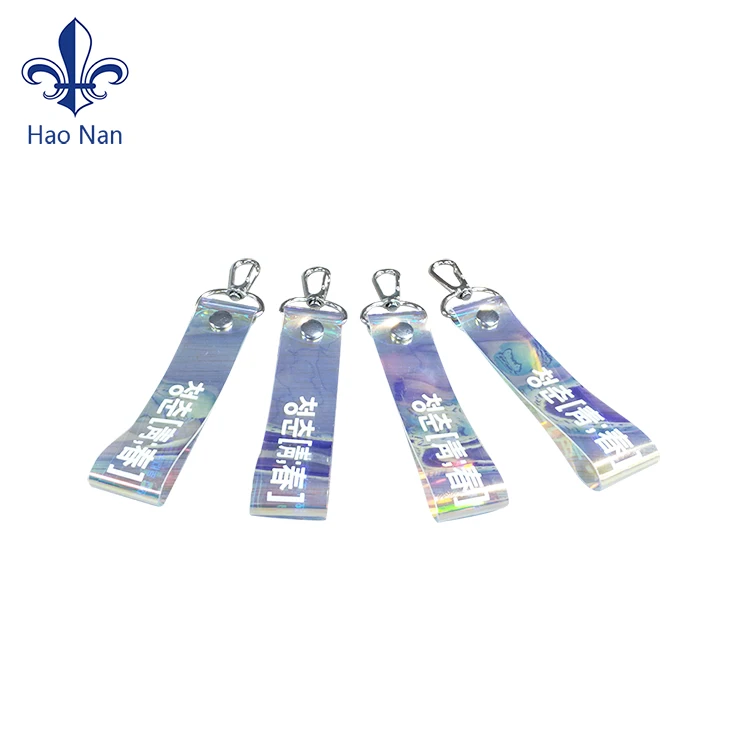 Wholesale Hot-selling  hologram  Key Chain Eco-friendly Silver High Quality PVC Keychain  custom logo