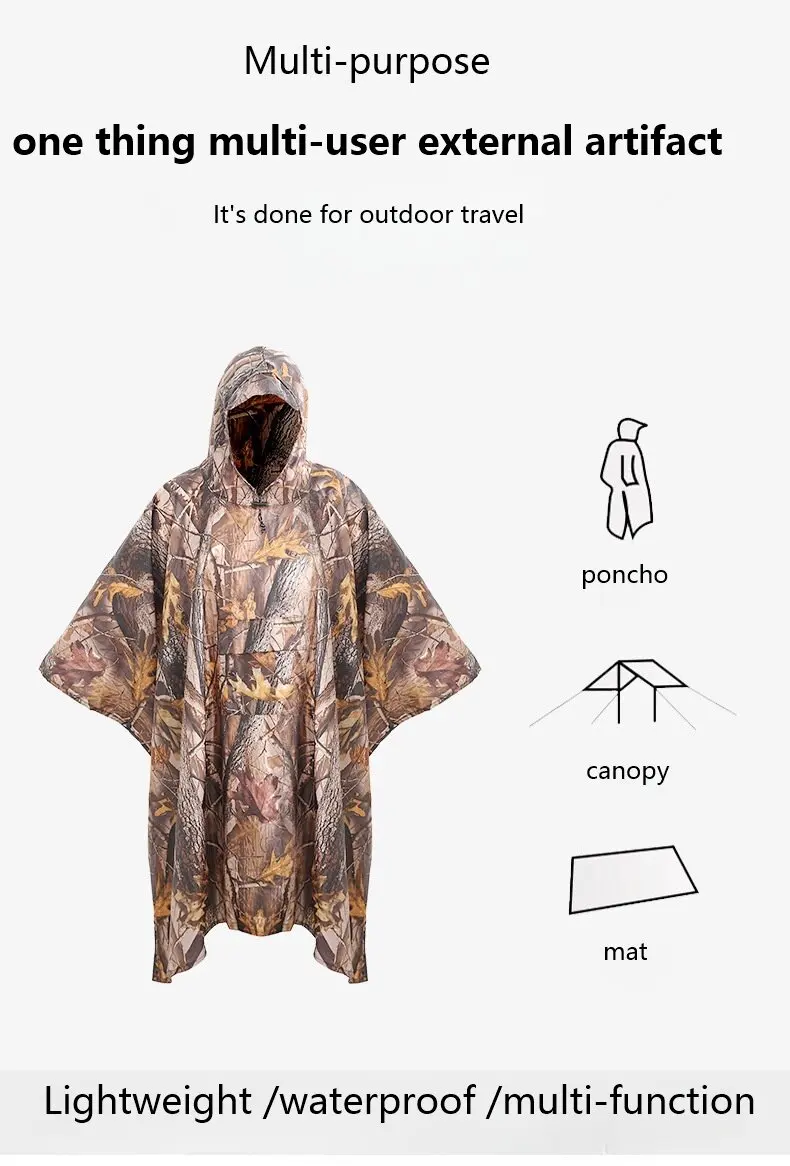 100% Waterproof hot sale Outdoor high quality polyester rain poncho raincoat Aults Rain Poncho with customized