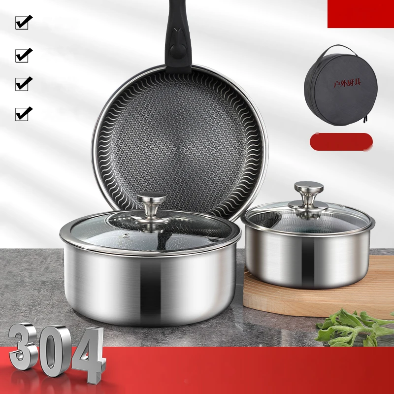 Large Capacity Stainless Steel Cookware Non Stick Cooking Pots