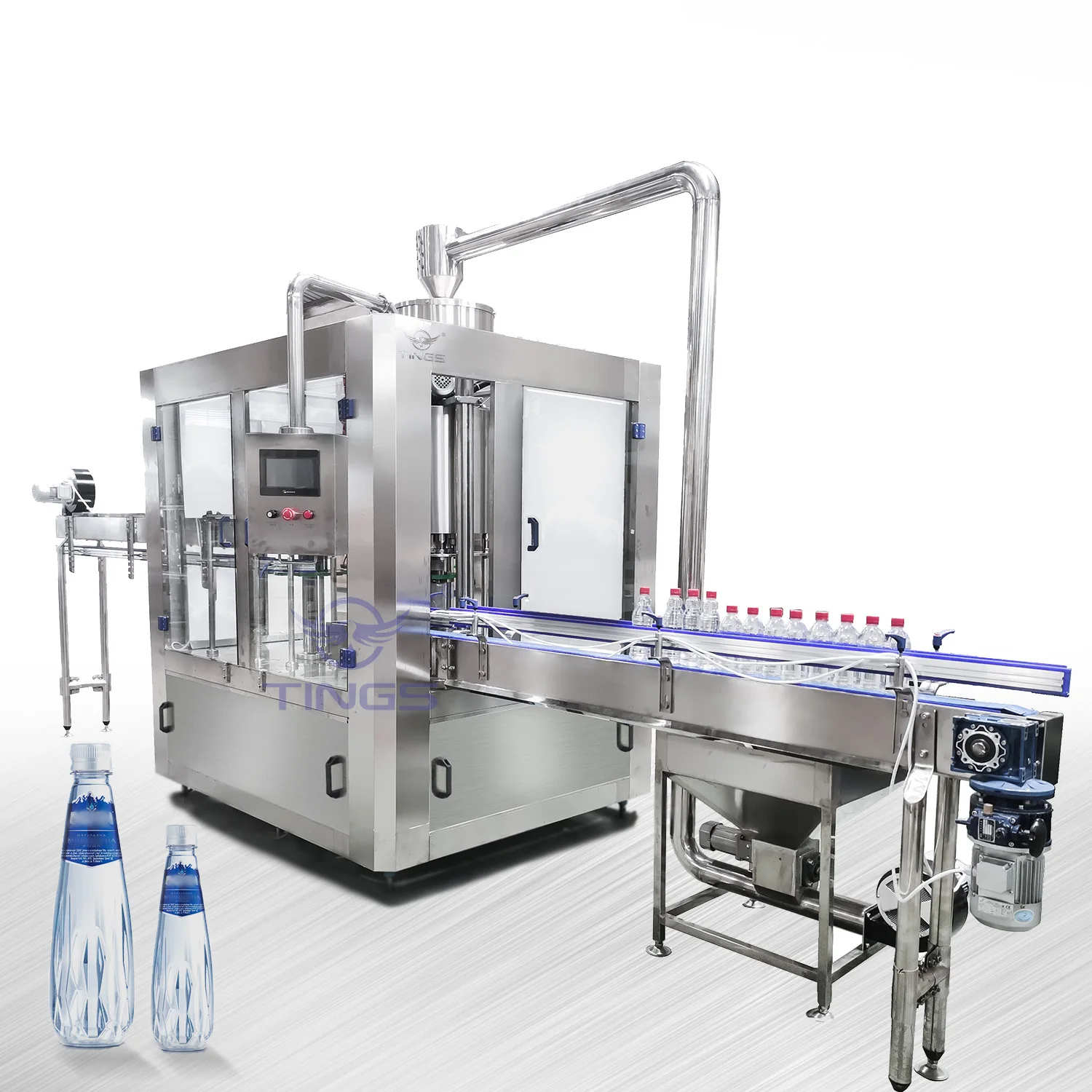 Fully Automatic Stainless Steel Liquid Filling Machine Drinking Water Production Filling Machine With Conveyor Belt