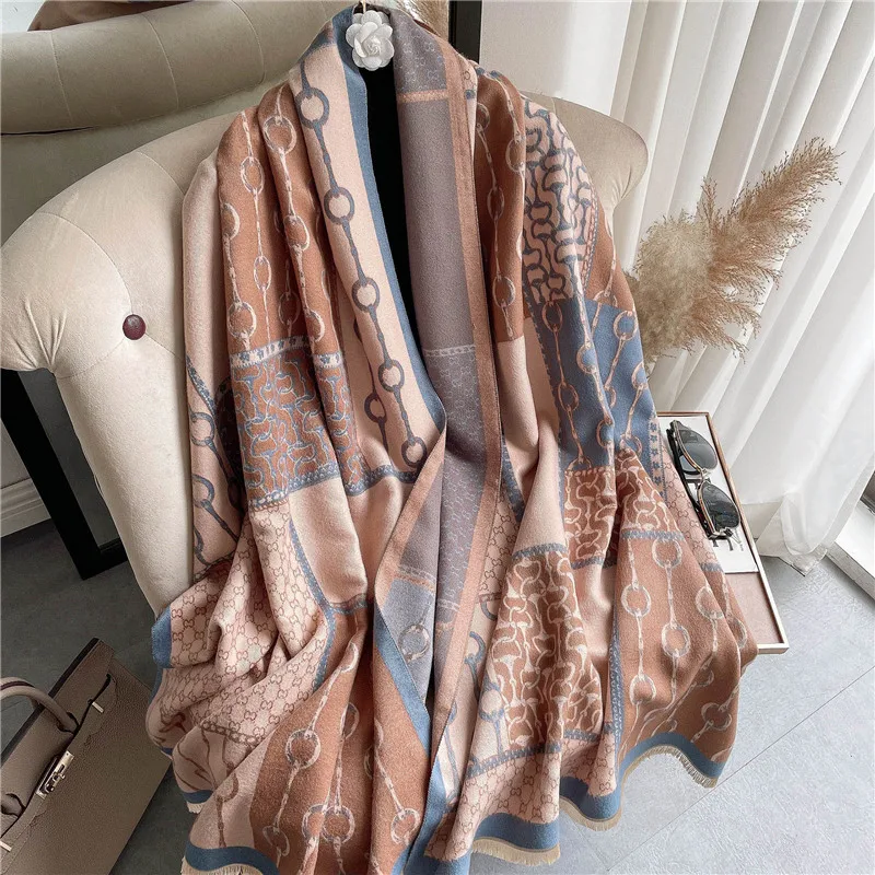 Winter Scarf Cashmere 2021 Pashmina Shawls Luxury Brand Warm Large Soft Blanket Wholesale Wool Scarves