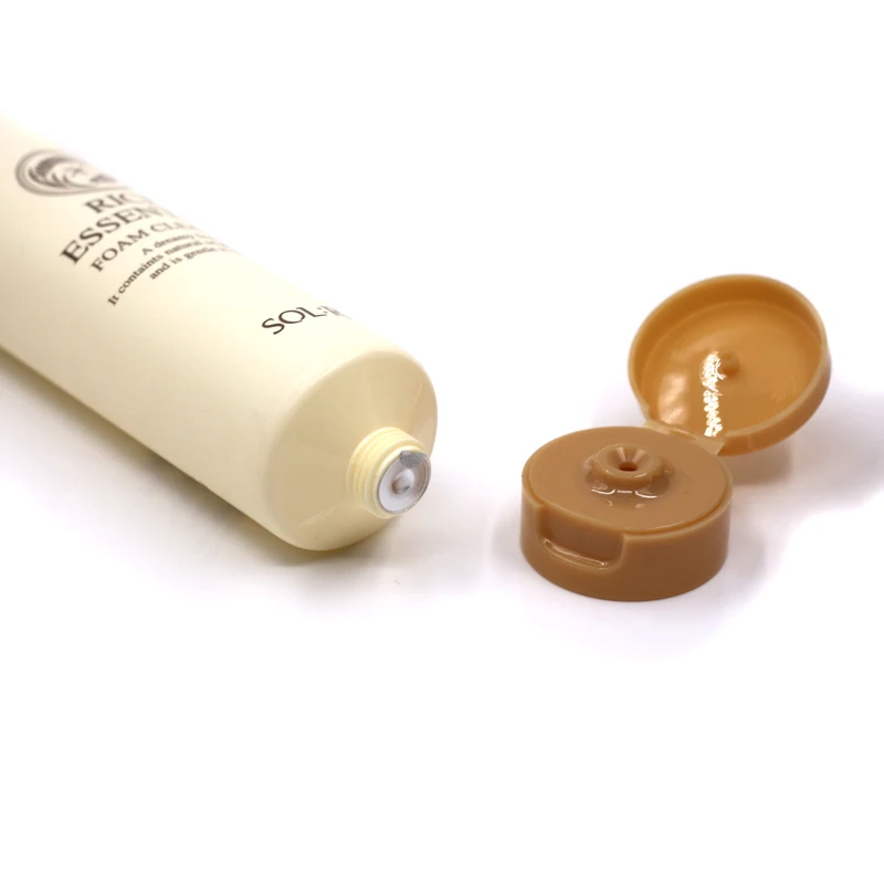 Plastic tubes cosmetic pp hand cream plastic soft tube packaging with flip cap