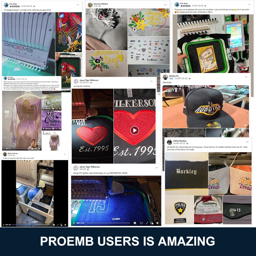 PROEMB Высококачественная промышленная вышивальная машина с одной головкой