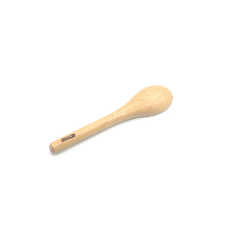 Wholesale customise 10cm Seasoning Small Mini Salt Wooden tea Spoon in bulk