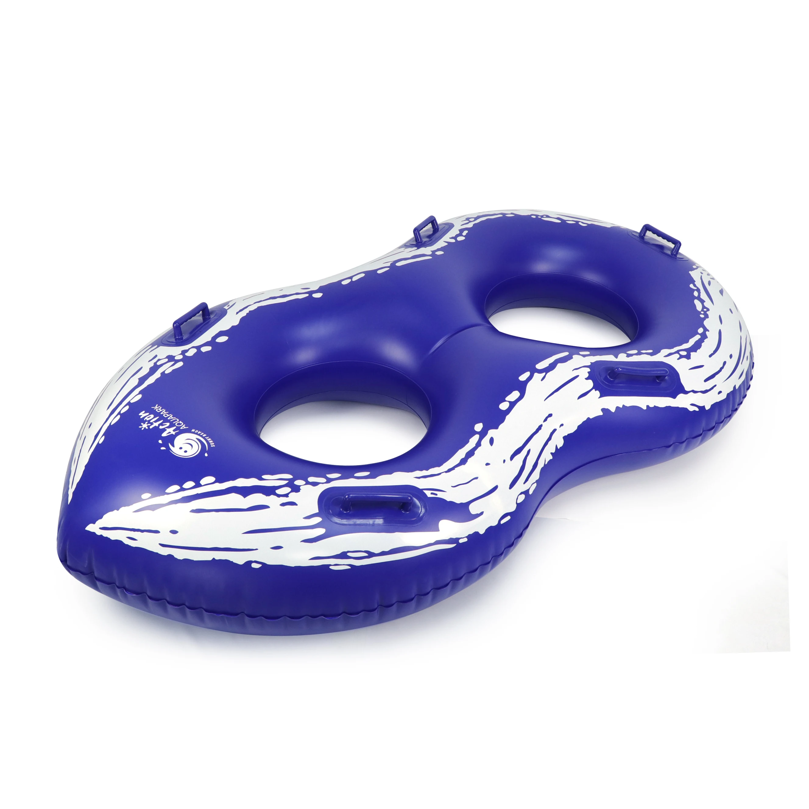 Custom 2-Person PVC Inflatable River Float Tube for Swimming and Beach Use for Water and Sea Pool with Handles