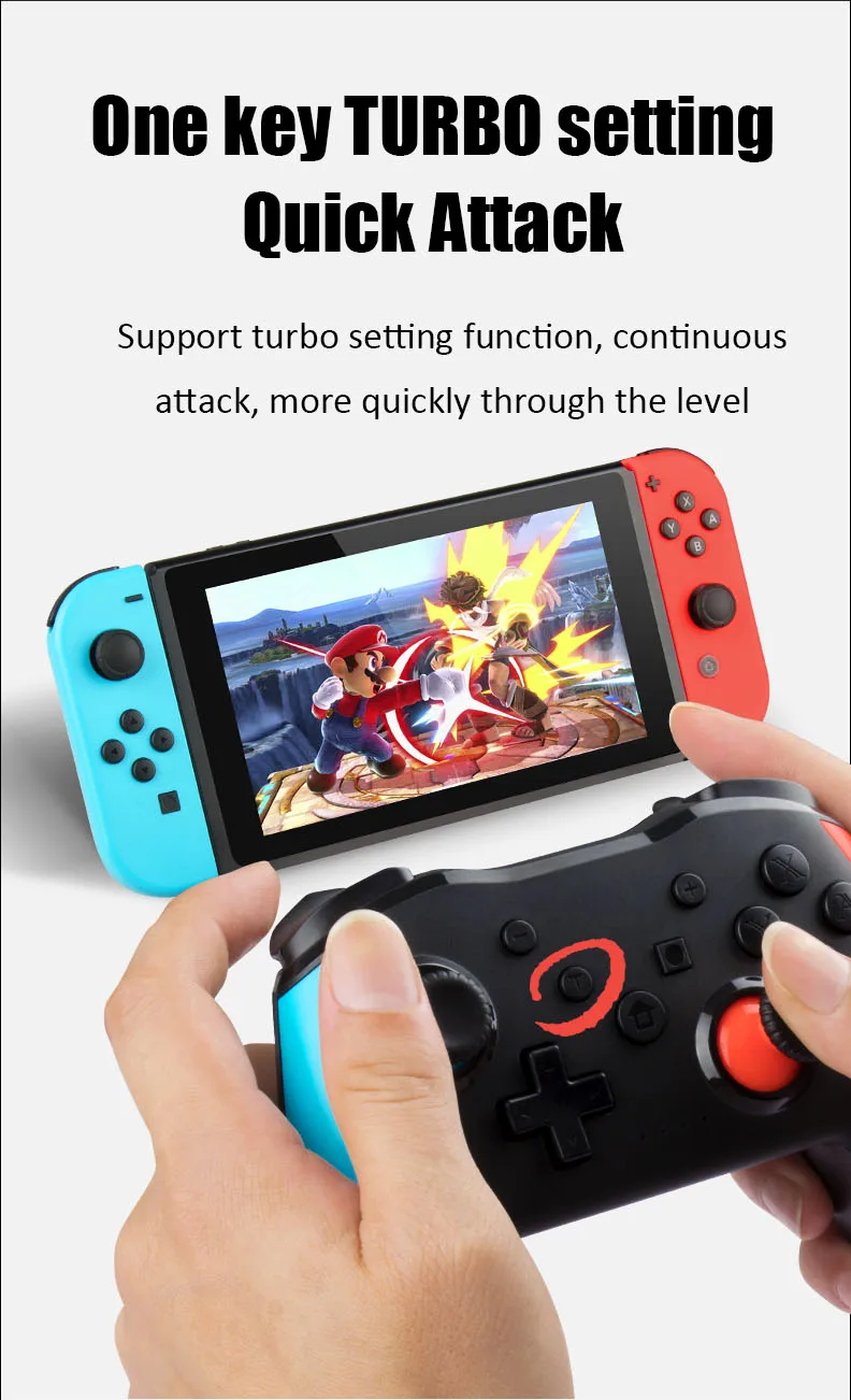 Hot Selling Game Switch BT Wireless Joystick Game Controller For PS3 PC Android TV Gamepad Gaming Joypad