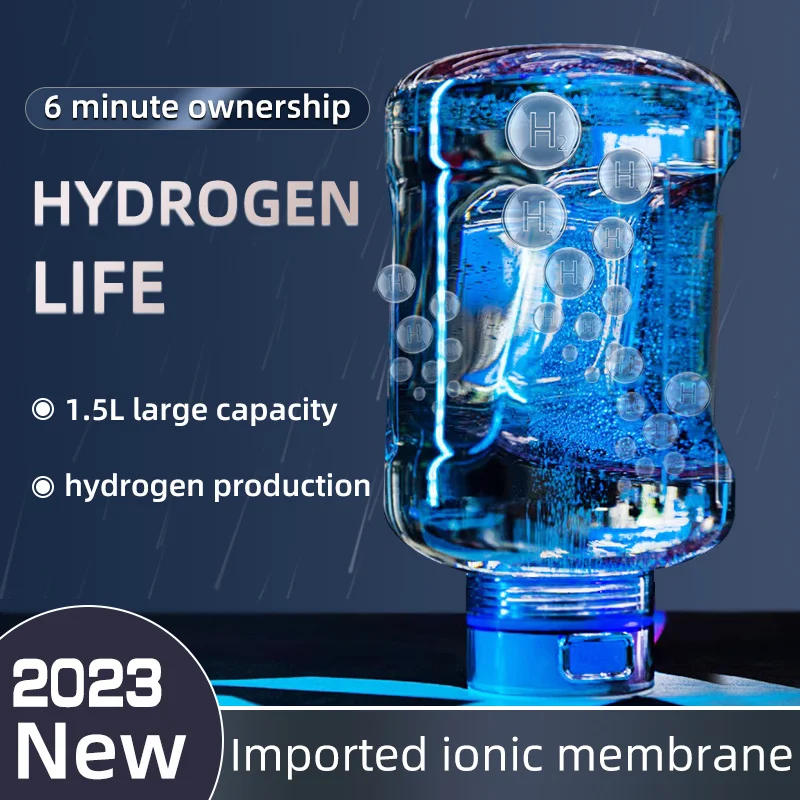 Portable 1200-2400PPD Hydrogen Water Generator 1500ml USB Charge Hydrogen Water Bottles