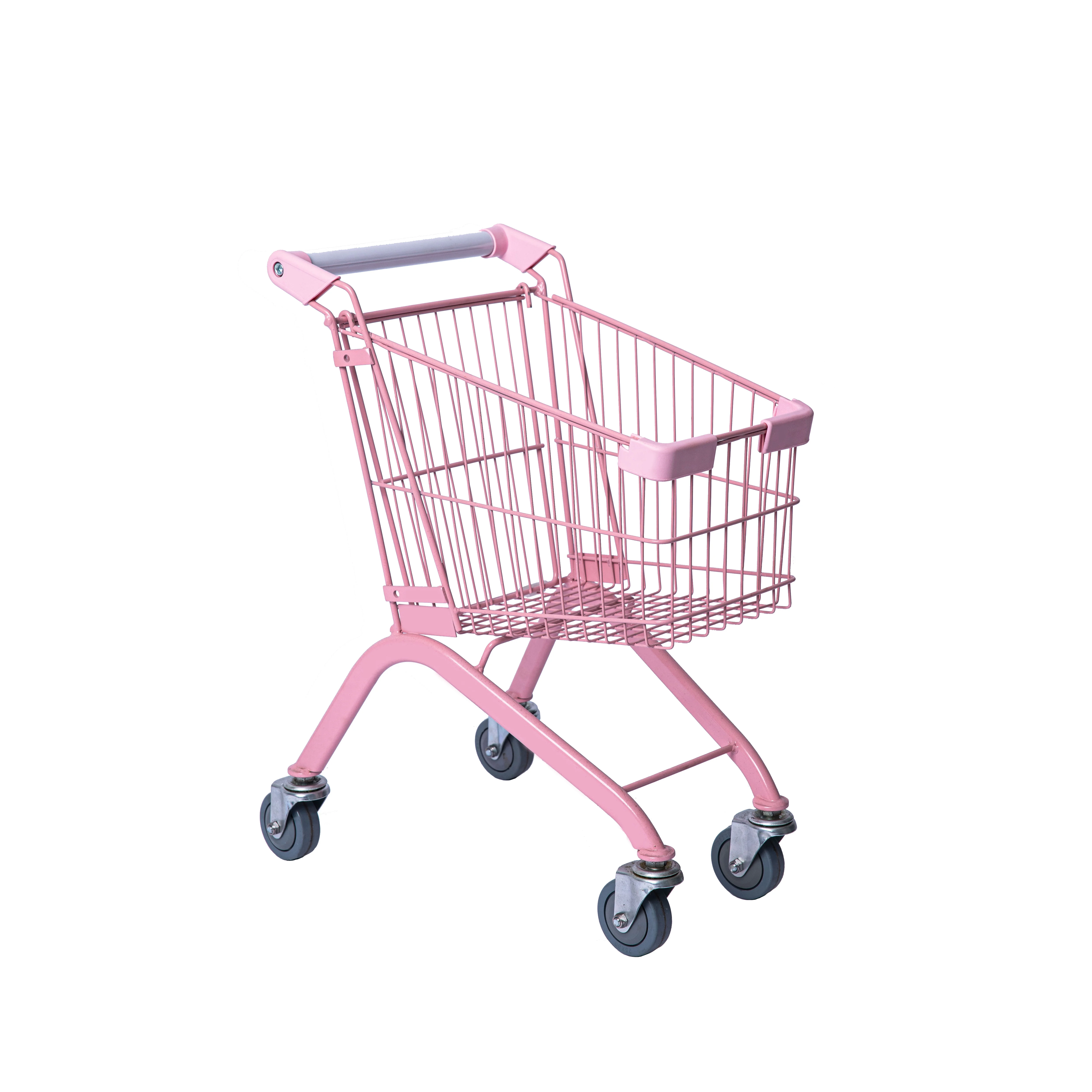 Color Powder Coating Metal Shopping Trolley Carts Kid Trolley