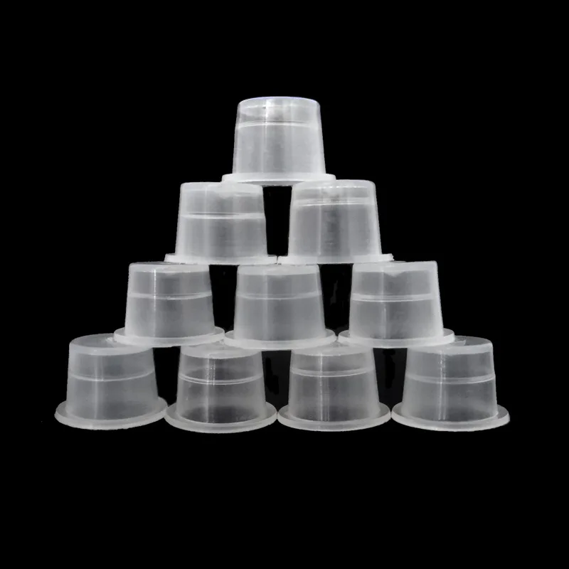 Ink Cups 100 Pcs Bag Disposable Plastic Tattoo Supply PMU Pigment Cup Disposable Permanent Makeup