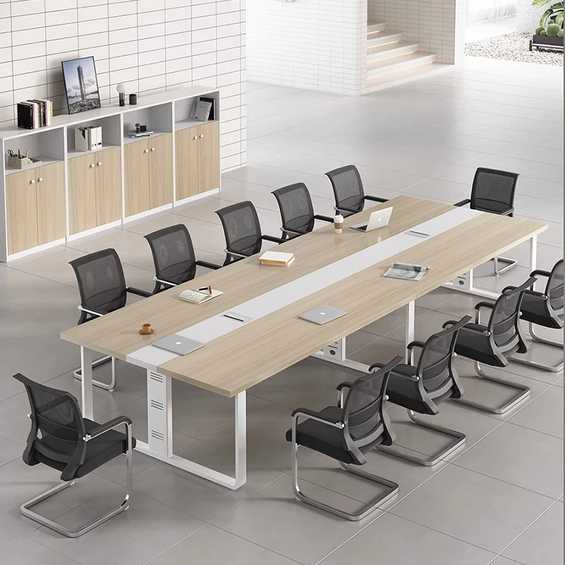 Wholesale company rectangular training negotiation table office large conference table rounded corner office chair combination