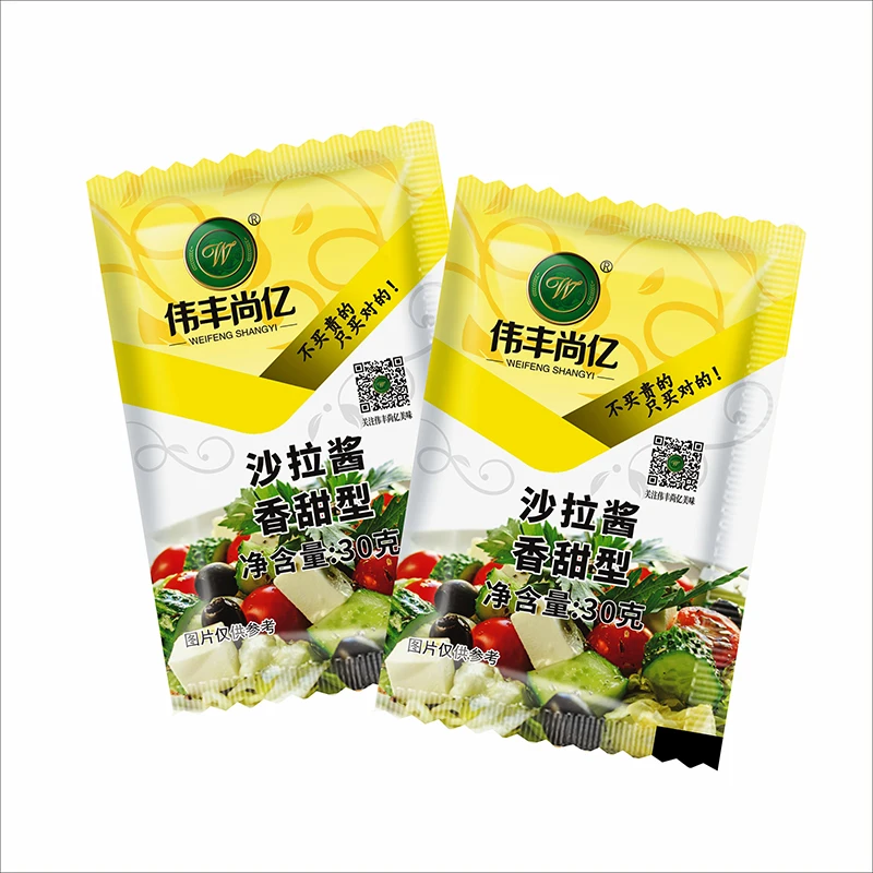 30G Sweet salad dressing in sachet whole sale and OEM mayonnaise sachet