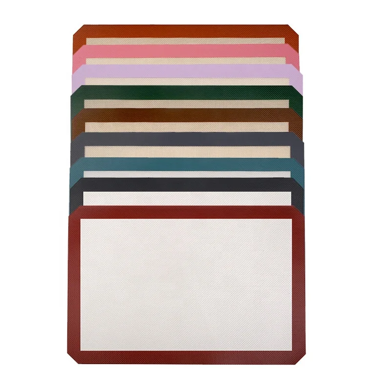 42*29.5cm Multiple Color NonStick Silicone Baking Mat Baking Pastry Tools Rolling Dough Mat Regular Size For Cake Cookie Macaron