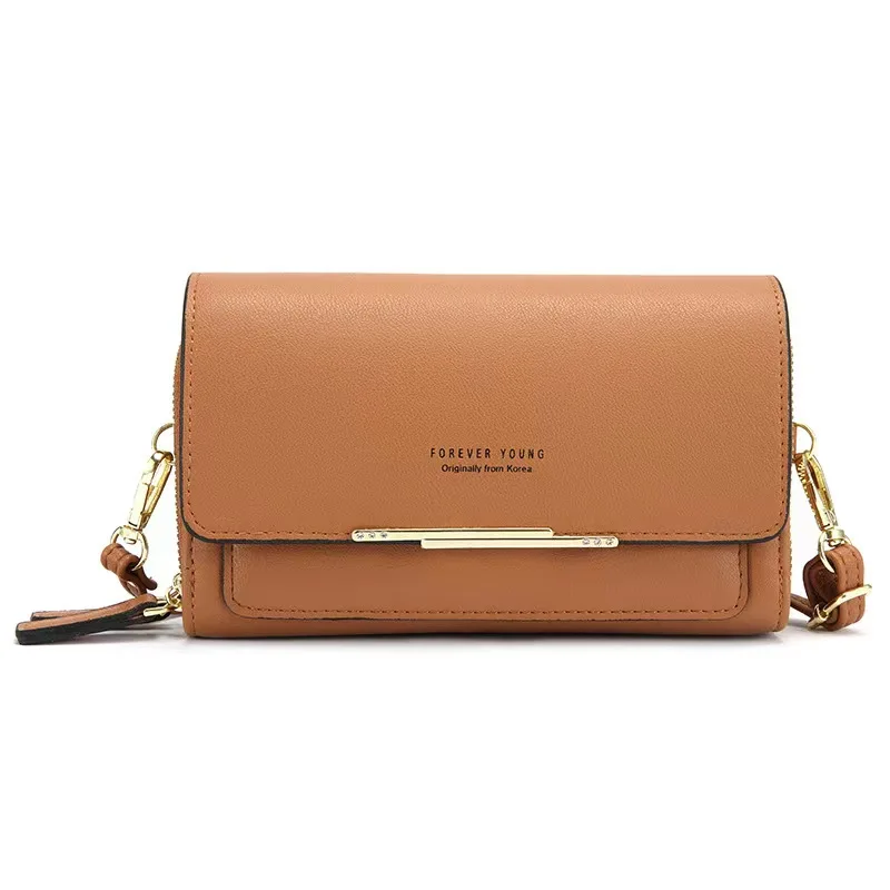 Wholesale luxury big capacity pu leather ladies shoulder bags men phone card holder long purses women wallets with chain