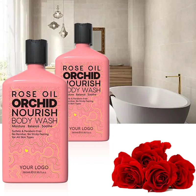 Organic bubble bath liquid supplies Rose moisturizing bath oil Orchid Nourishing bath Gel and body works wholesale