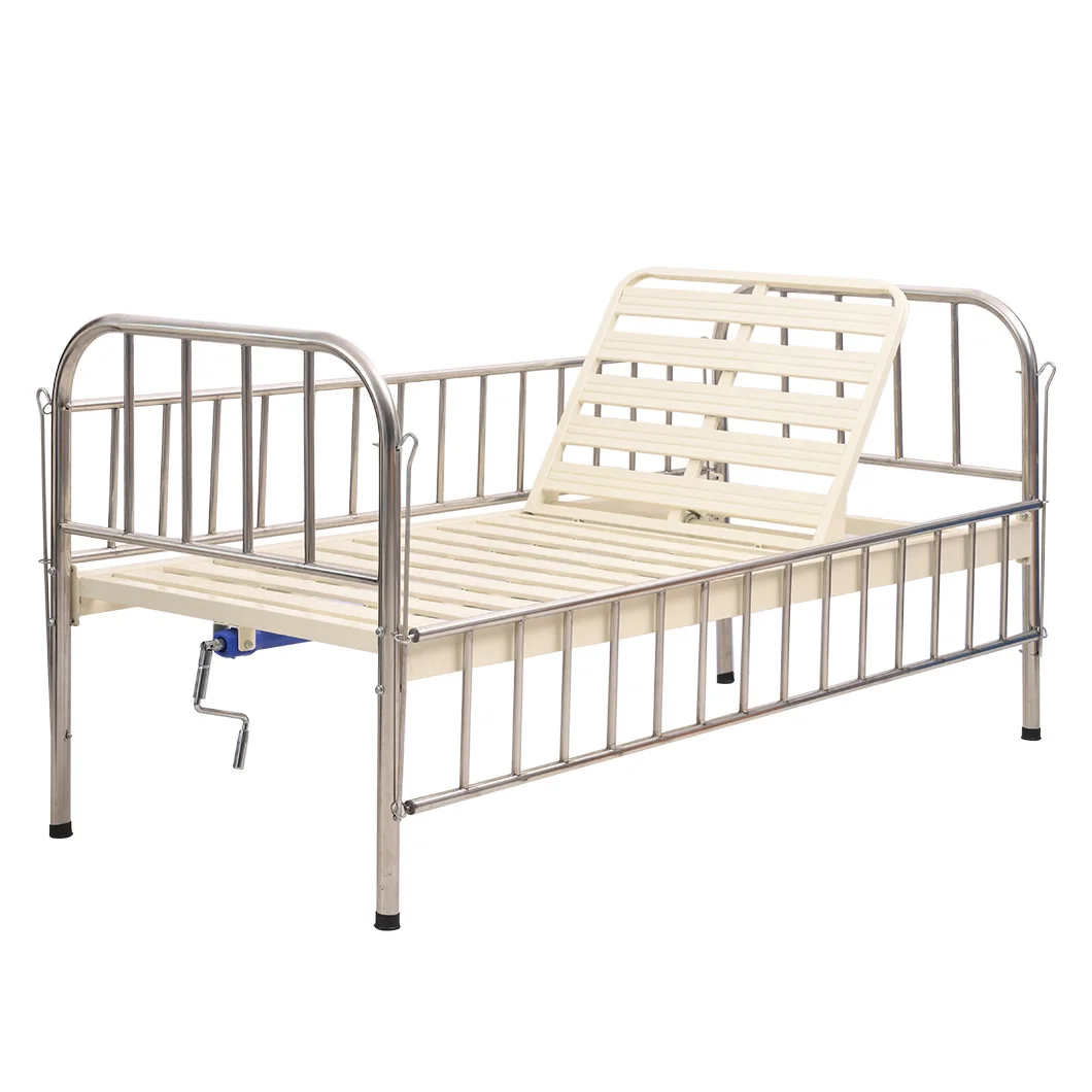Hospital Furniture Single Crank Stainless steel Children Nursing Care Bed Hospital Children Bed