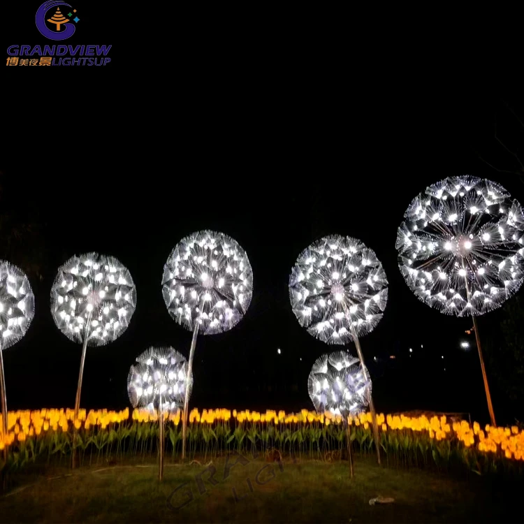 Outdoor Waterproof IP65 LED Dandelion Flower Light For Holiday Decoration