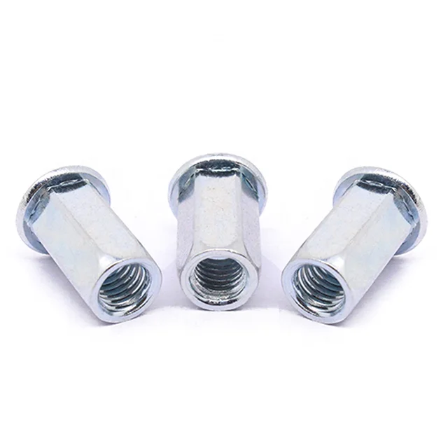 Good quality rivet nuts hex body open end rivet nut with high standard