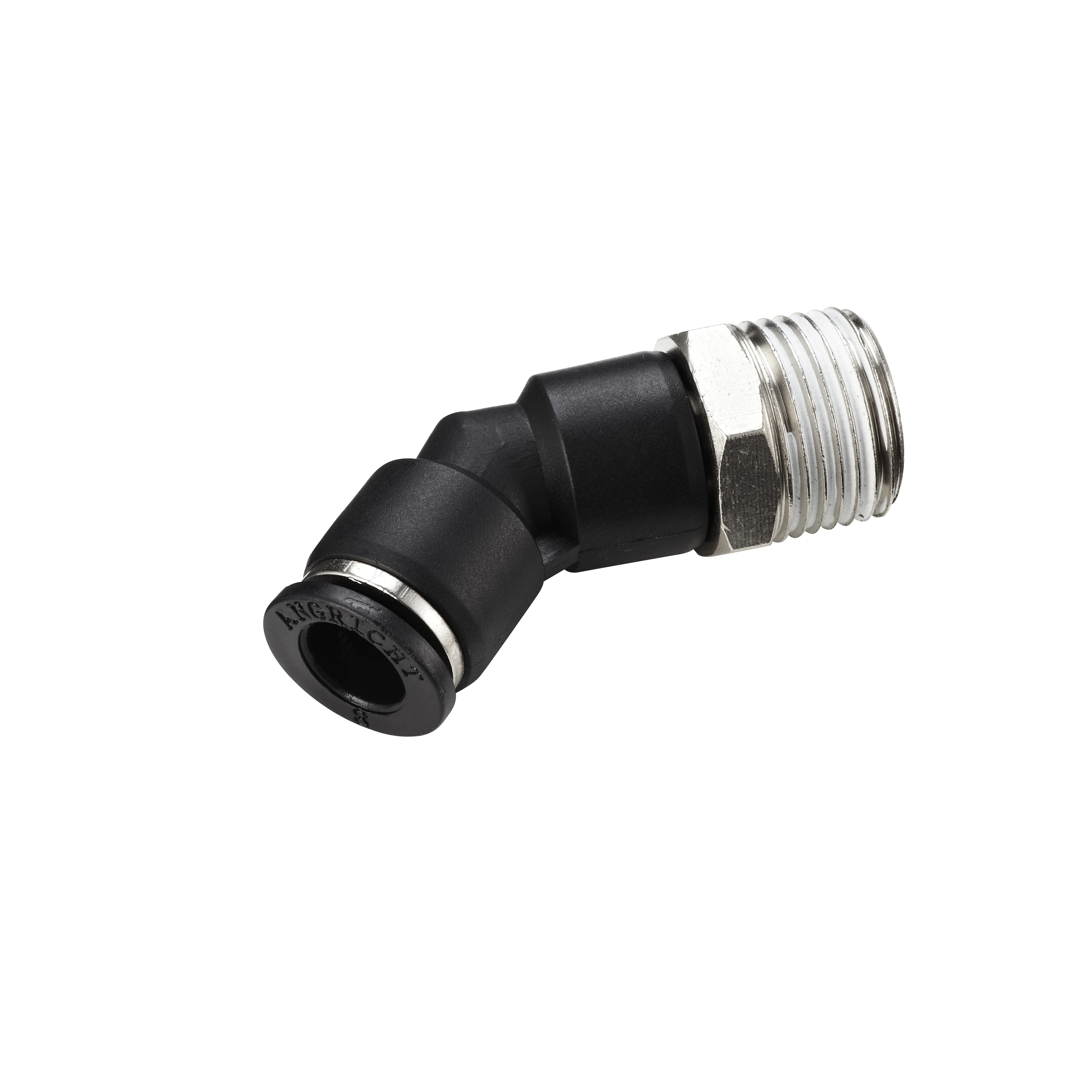 High Quality Chinese Factory On Sale plastic fittings Pneumatic Connector push fitting with thread