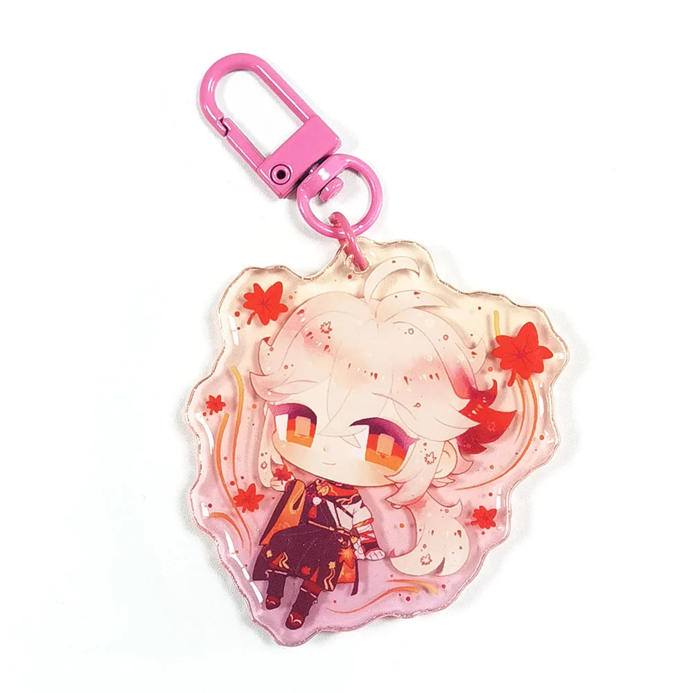 Custom translucent shiny acrylic epoxy charm gradient resin acrylic keychains