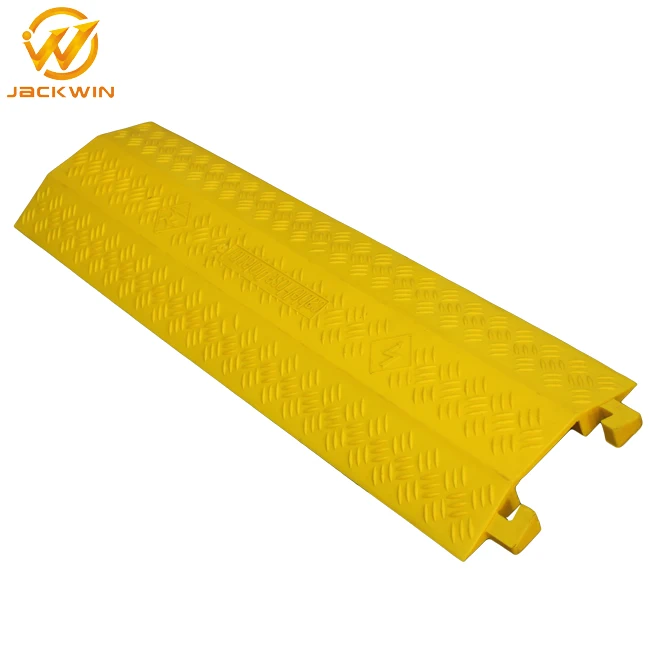 Light Duty Flexible Plastic One Way Cable Protector / Single Channel Cord Ramp / Hose Protector Cover