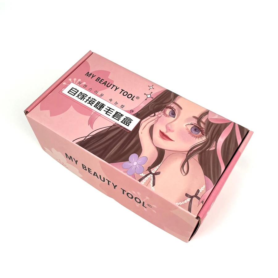 Custom Printing Pink Corrugated Mailer Mailing Make Up Cosmetic Lipstick Packaging Paper Shipping Boxes