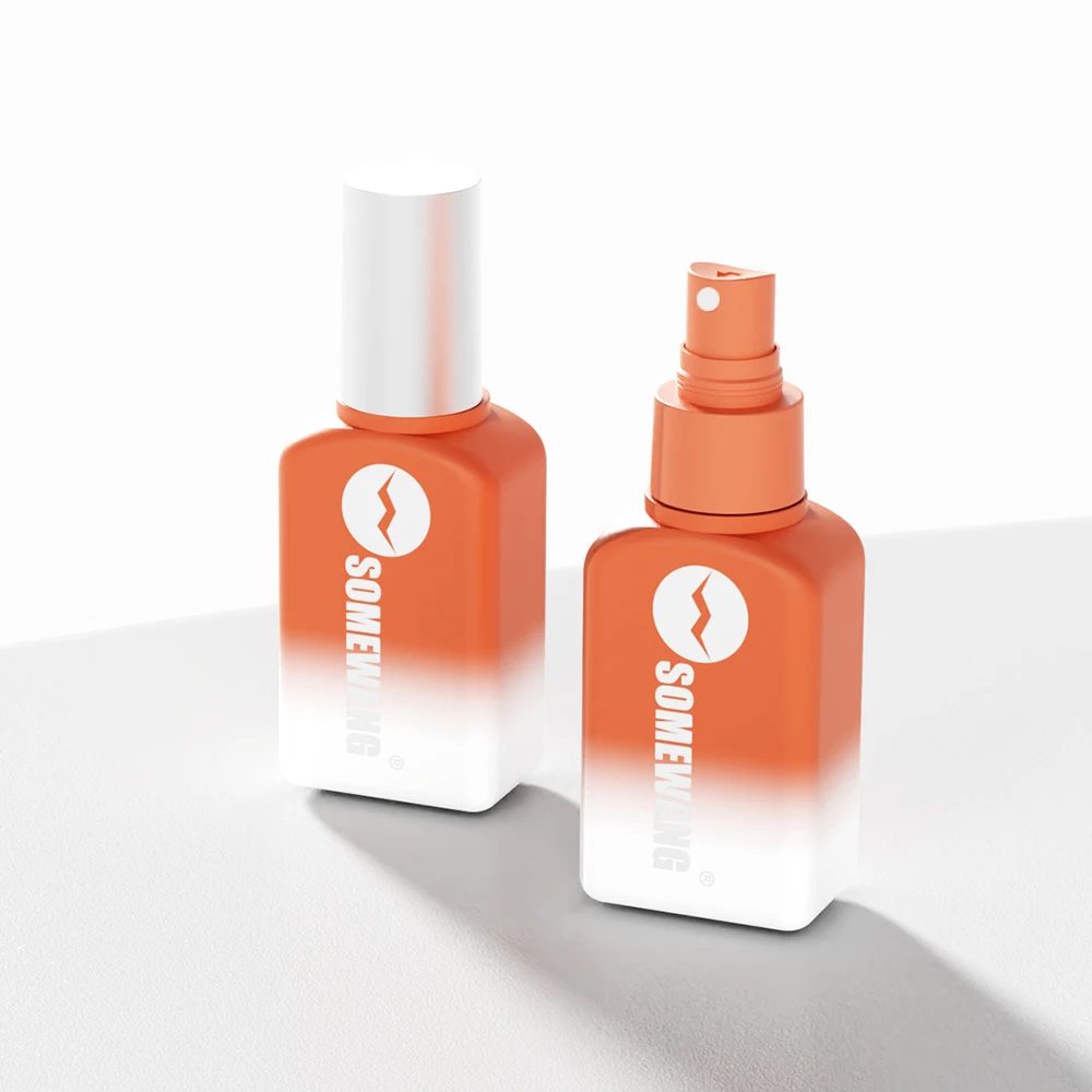 Hot Selling Product 60ml PETG Flat Square Bottle with Spray Pump Customized Colors