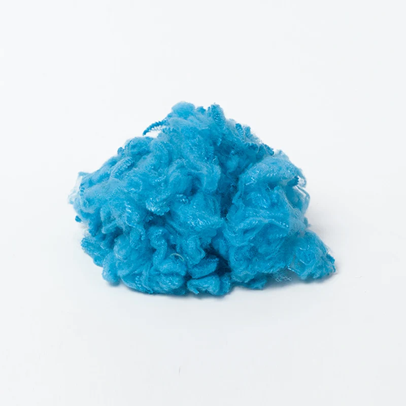  Хорошее качество окрашенное переработанное Полиэфирное штапельное волокно для пряжи и тканей