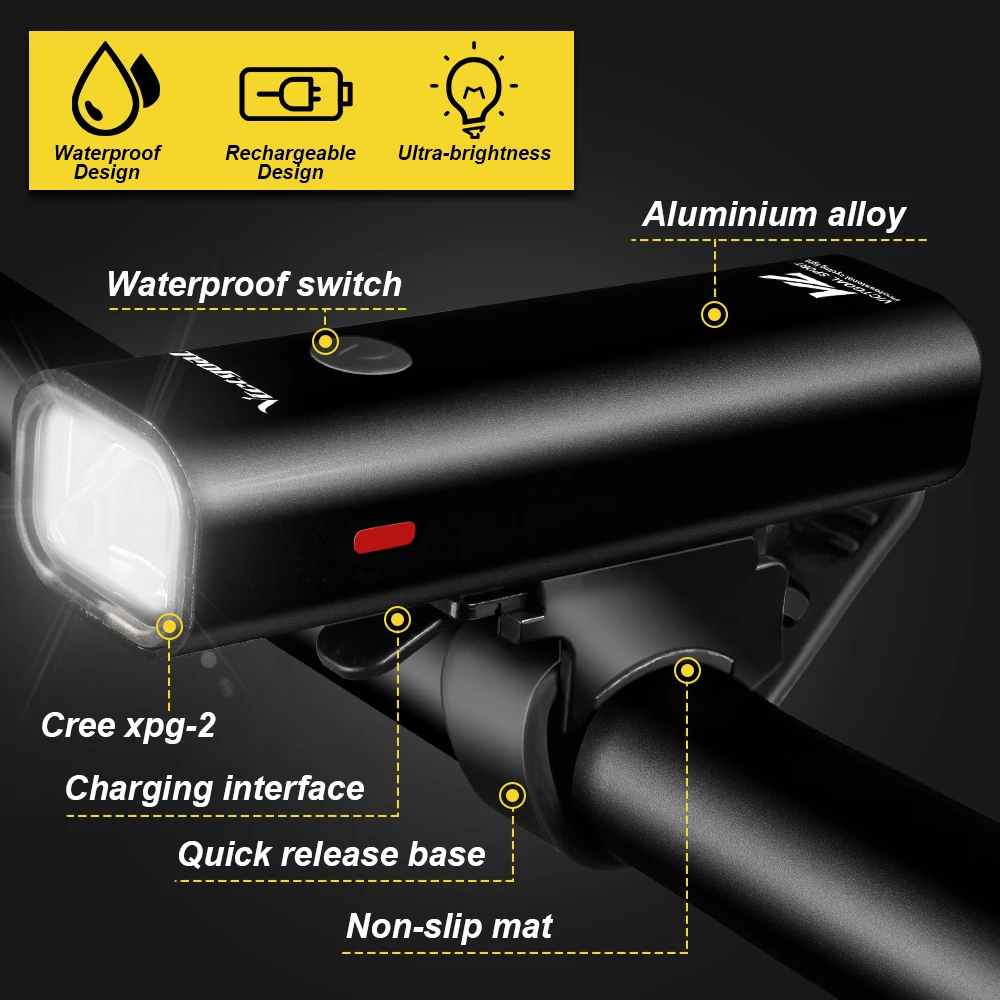 
VICTGOAL Bike Light USB LED Bike Light Front and Back 