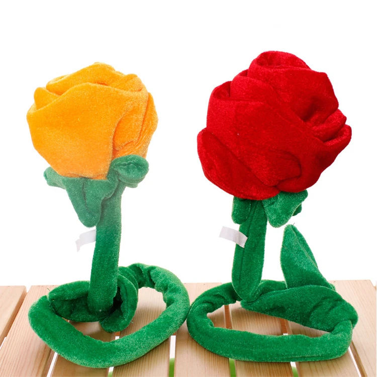 OEM Manufacturer Custom Plush Flowers with Bendable Stems Big Smile Face Flower Creative Stuffed Plush Toy