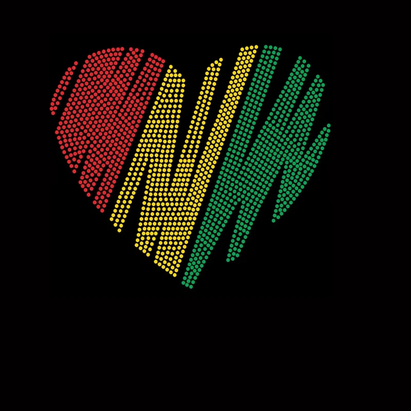 New arrival brand logo rhinestone transfer Valentine iron on motif